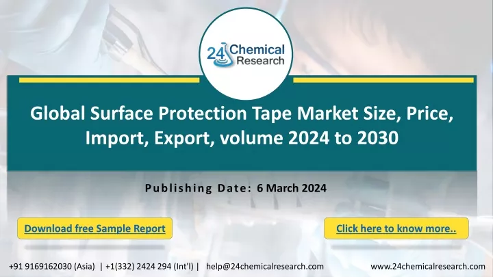 global surface protection tape market size price