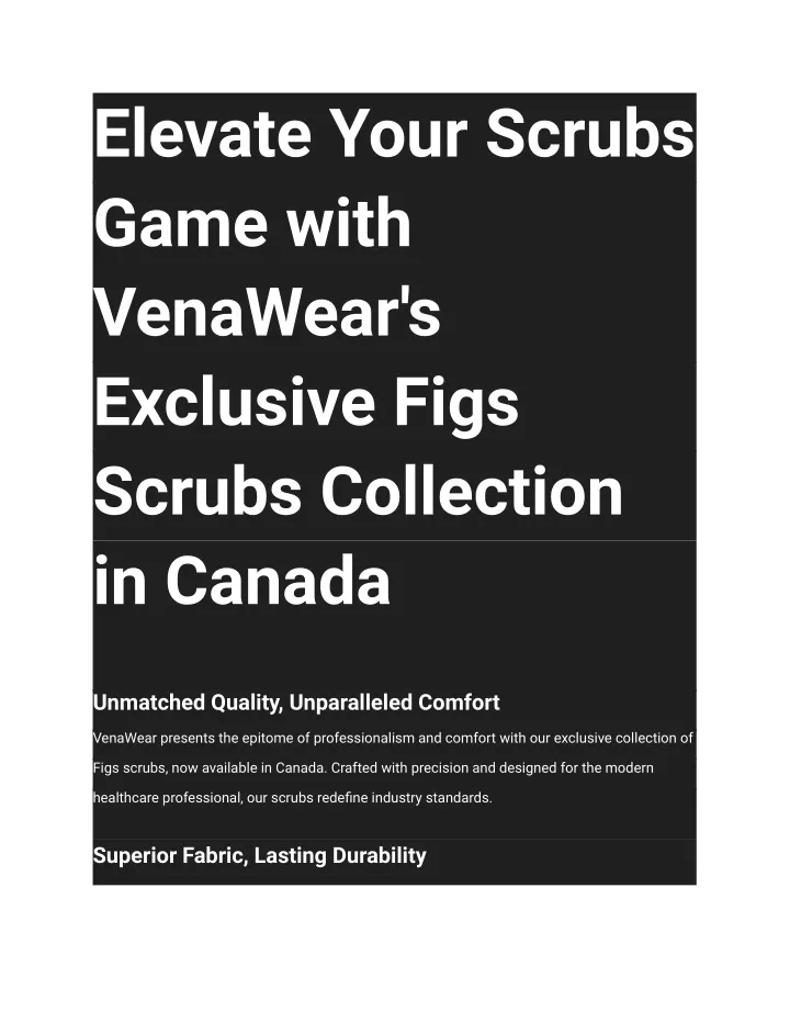 elevate your scrubs game with venawear