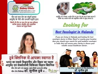 Top-Ranked Best Sexologist in Nalanda, Bihar | Dr. Sunil Dubey