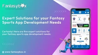 Expert Solutions for Your Fantasy Sports App Development Needs