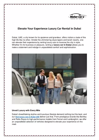 Explore Exquisite Experiences Rent Luxury Cars in Dubai UAE (2)