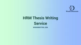 A Comprehensive Overview of HR Dissertation Topics with Writing in Washington