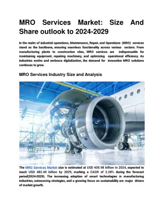 MRO Services Market_ Size And Share outlook to 2024-2029