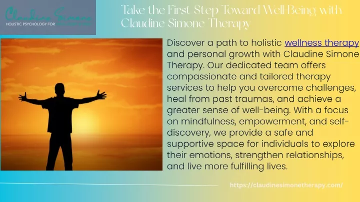 take the first step toward well being with
