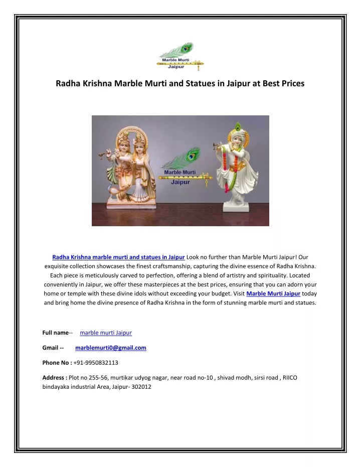 radha krishna marble murti and statues in jaipur