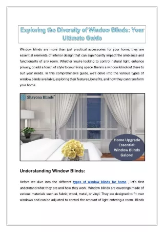 Enhance Your Home with Window Blinds! Find Yours Here