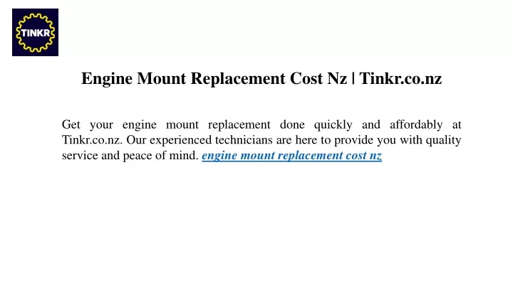 engine mount replacement cost nz tinkr co nz