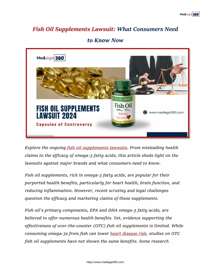 fish oil supplements lawsuit what consumers need