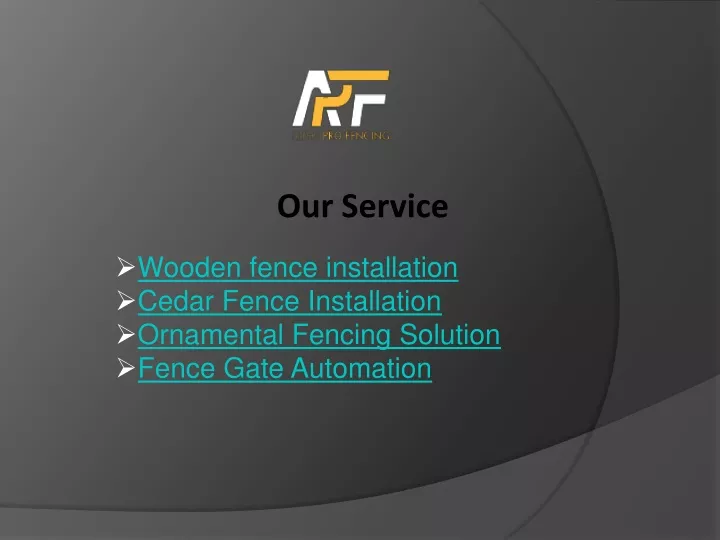 our service