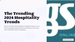 The Trending 2024 Hospitality Trends