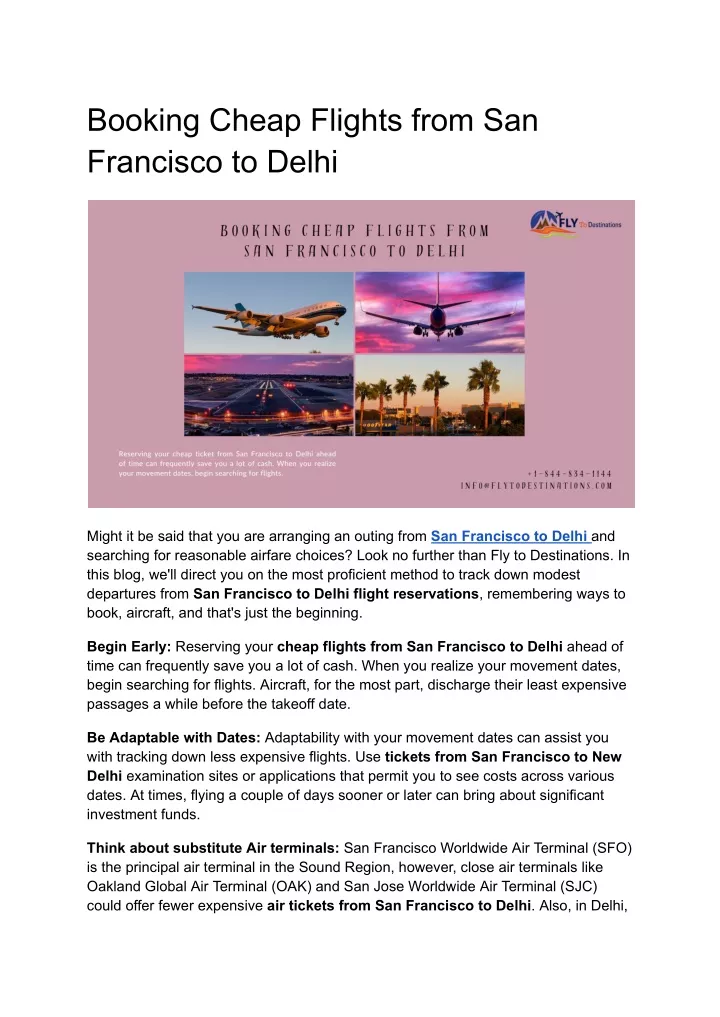 booking cheap flights from san francisco to delhi