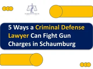 5 Ways a Criminal Defense Lawyer Can Fight Gun Charges in Schaumburg | Marder &