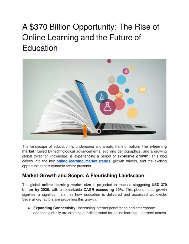 a 370 billion opportunity the rise of online learning and the future of education