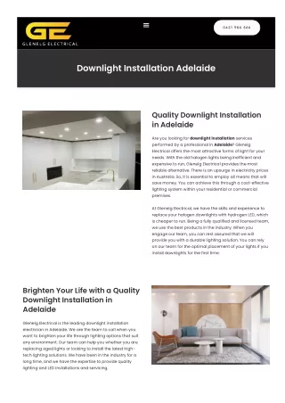 Downlight Installation Adelaide