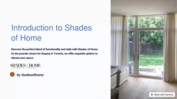 introduction to shades of home