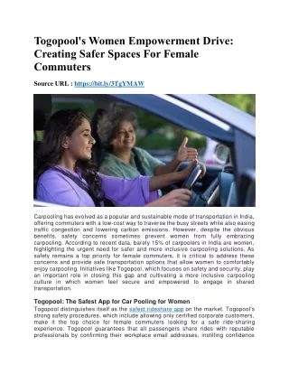 togopool s women empowerment drive creating safer