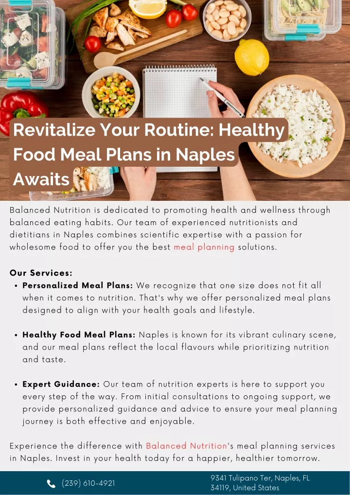 revitalize your routine healthy food meal plans