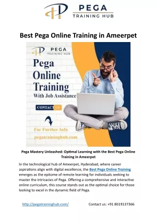 Best Pega Online Training in Ameerpet