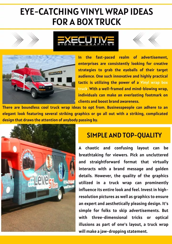 eye catching vinyl wrap ideas for a box truck