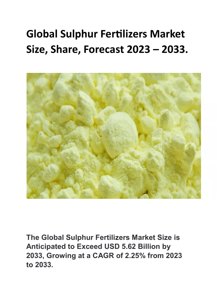 global sulphur fertilizers market size share