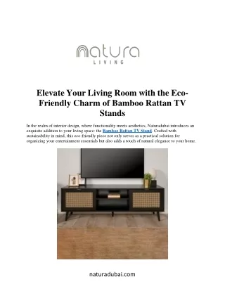 Elevate Your Living Room with the EcoFriendly Charm of Bamboo Rattan TV Stands