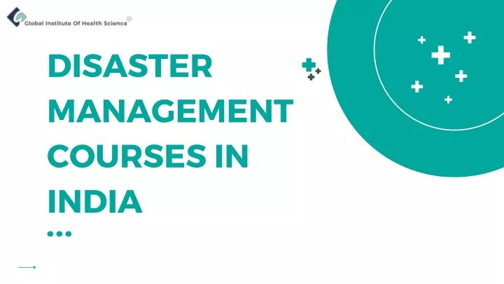 disaster management courses in india