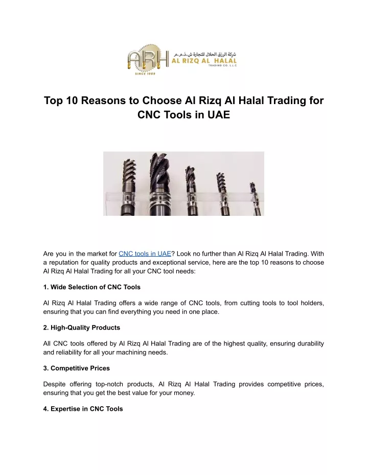 top 10 reasons to choose al rizq al halal trading