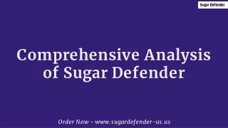 Sugar Defender: Empowering Your Health Journey with Natural Support