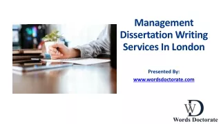 Management Dissertation Writing Services In London