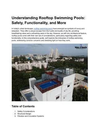 Understanding Rooftop Swimming Pools_ Safety, Functionality, and More