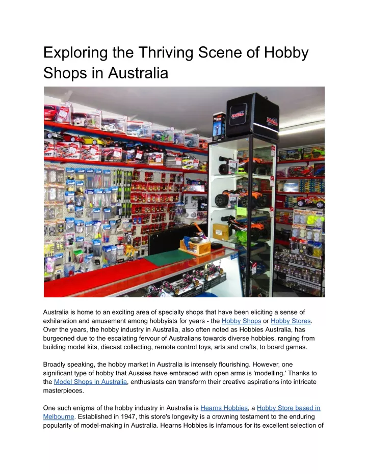 exploring the thriving scene of hobby shops