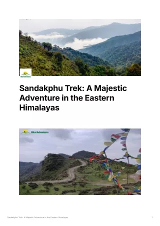 Sandakphu Trek: A Majestic Adventure in the Eastern Himalayas