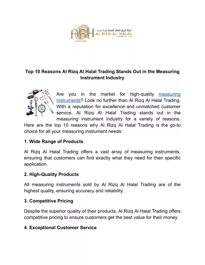 top 10 reasons al rizq al halal trading stands