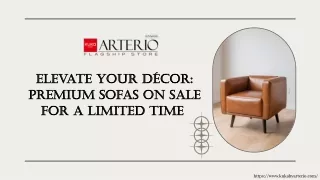 Elevate Your Décor Premium Sofas On Sale For A Limited Time