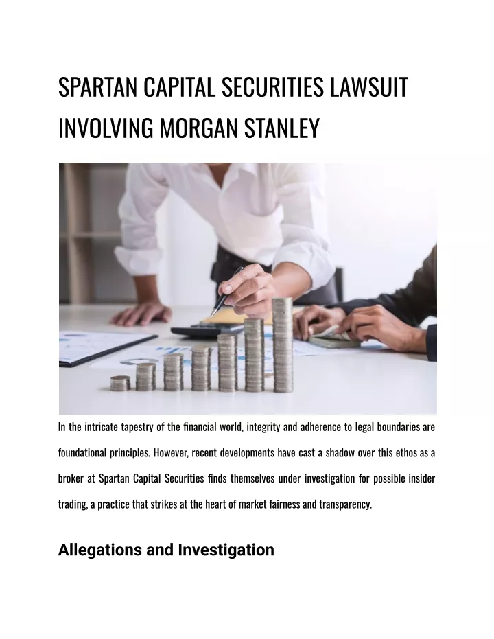 spartan capital securities lawsuit involving