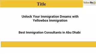Best Immigration Consultants in Abu Dhabi