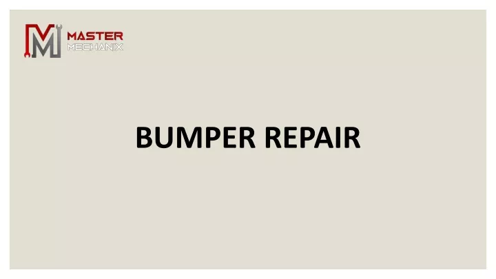 bumper repair