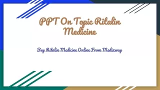 Buy Ritalin Online From Medixway