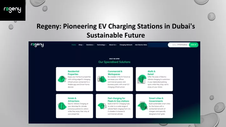 regeny pioneering ev charging stations in dubai