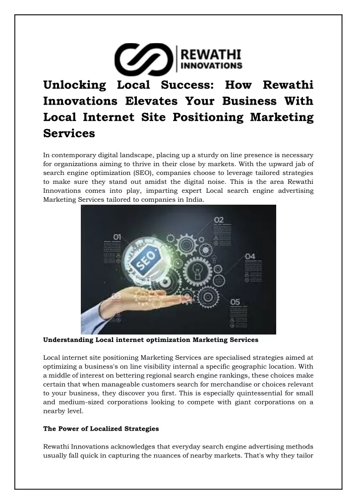 unlocking local success how rewathi innovations