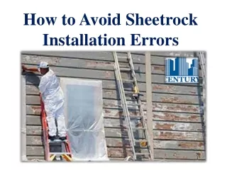 How to Avoid Sheetrock Installation Errors