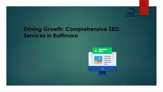 Driving Growth Comprehensive SEO Services in Baltimore