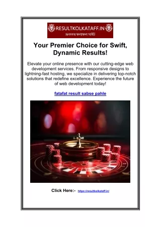 Your Premier Choice for Swift, Dynamic Results!