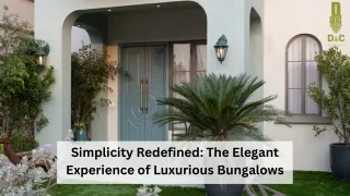 Simplicity Redefined The Elegant Experience of Luxurious Bungalows