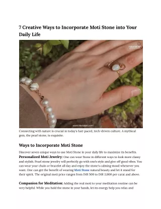 7 Creative Ways to Incorporate Moti Stone into Your Daily Life