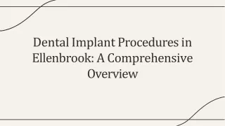Dental Implant Procedures in Ellenbrook A Comprehensive Overview