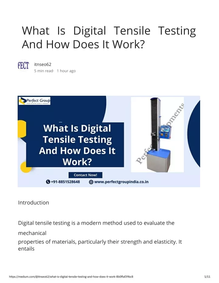 what is digital tensile testing and how does