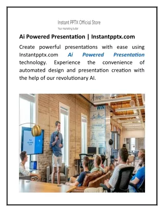 Ai Powered Presentation  Instantpptx.com