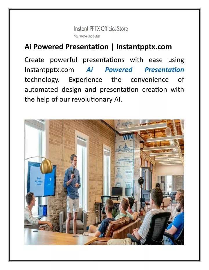 ai powered presentation instantpptx com