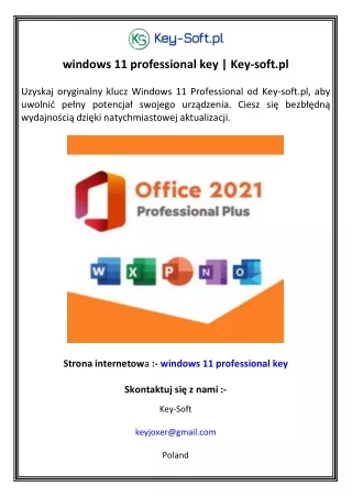 windows 11 professional key key soft pl